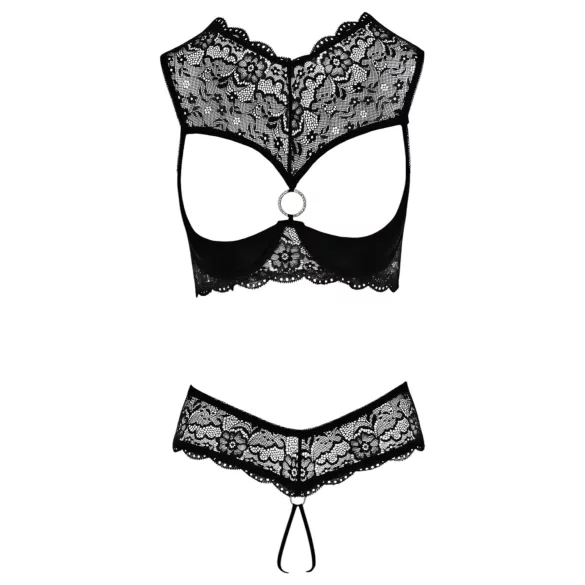 Cottelli - avatud rinnahoidja komplekt - must - 85B/L
