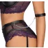 Cottelli Bondage - rinnahoidja komplekt ja käeraudadega (must-lilla) - L