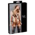 Cottelli Bondage - läikiv must kehaarmujate bikini - XL