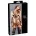 Cottelli Bondage - naiste läikiv keha rihm-bikiinid - must - XL