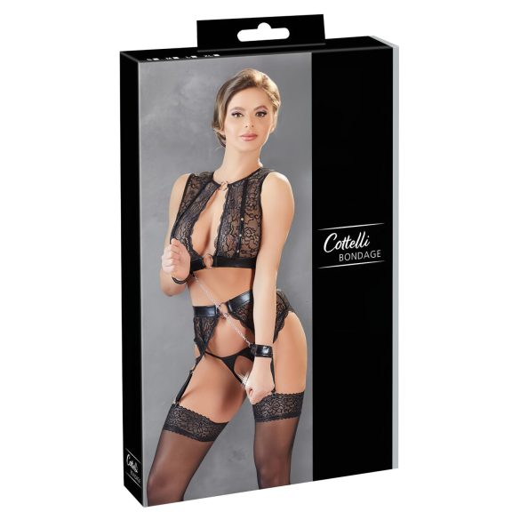 Cottelli Bondage - Pitsilise pesu komplekt (4 osa)