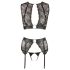 Cottelli Bondage - Pitsilise pesu komplekt (4 osa)
