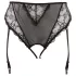 Cottelli Plus Size - pitsiline sukahoidjaga püksik (must)