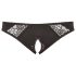Cottelli Plus Size - pitsist avatud püksikud (mustad)