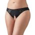 Cottelli Plus Size - pitsist avatud püksikud (mustad)