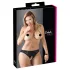 Cottelli Plus Size - pitsist avatud püksikud (mustad) - 3XL