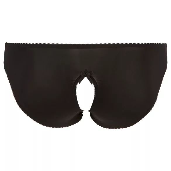 Cottelli Plus Size - pitsist avatud püksikud (mustad) - 3XL