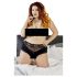 Cottelli Plus Size - pitsiline avatud aluspüksid pärlitega (must) - 2XL