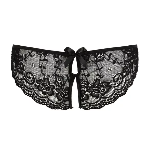 Cottelli - naiste avatud pitsist aluspüksid lipsuga - must - XL
