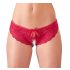 Cottelli - avatud lipsuga pitsipüksid (punased) - XL