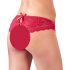 Cottelli - avatud lipsuga pitsipüksid (punased) - XL