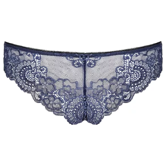 Obsessive Auroria - naiste stringid lipsuga tikandiga - sinine - L/XL