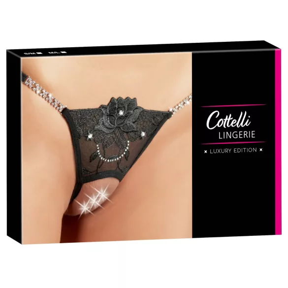 Cottelli - avatud stringid - sädelev lillemuster - M/L