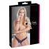 Cottelli - avatud pärlitega pitsist stringid - must - M