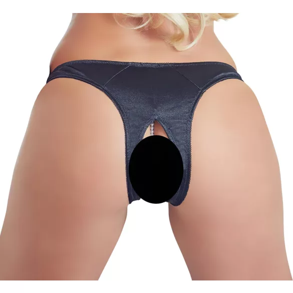 Cottelli - avatud pärlitega pitsist stringid - must - M