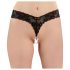 Cottelli - topeltpärlitega pitsiline string (must) - M