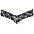 Cottelli - topeltpärlitega pitsiline string (must) - L