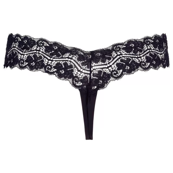 Cottelli - stringid topeltpärlitega pitsist must - XL