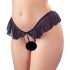 Cottelli - avatud pärlitega pitsiline string (must) - L