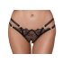 Cottelli - luksus avatud stringid rõnga detailidega (must) - M/L