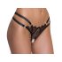 Cottelli - luksus avatud stringid rõnga detailidega (must) - M/L