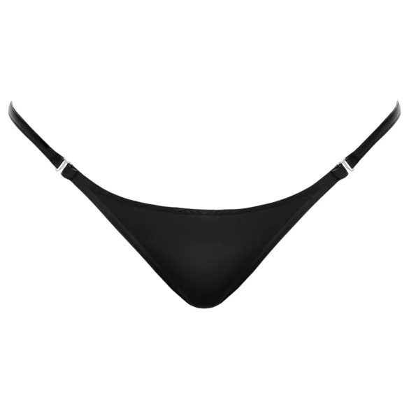 Noir - stringtanga - läikiv efekt - must