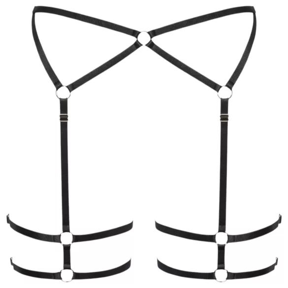 Cottelli - õhuke bodi stringidega - must