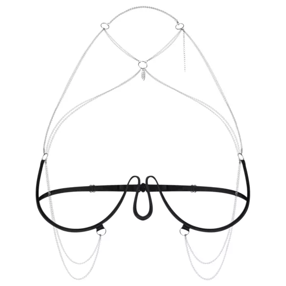 Obsessive - kettidega rinnahoidja - must (S-L)