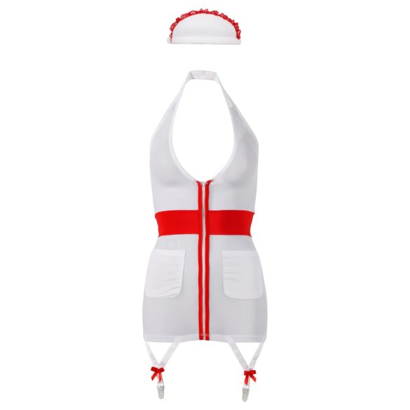 Cottelli - meditsiiniõde kostüüm sukahoidjaga - M