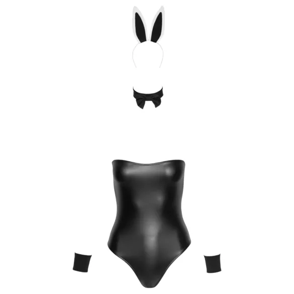 Cottelli Bunny - seksikas läikiv jänkutüdruku kostüüm 5-osaline - L