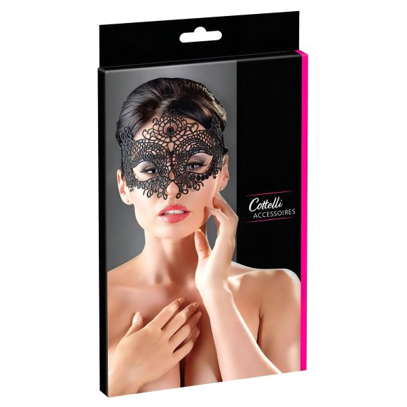 Cottelli - Tikandiga pitsimask, must