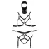 Bad Kitty - kehastrapide komplekt ja mask - must - M