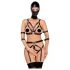 Bad Kitty - kehastrapide komplekt ja mask - must - L