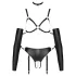 Bad Kitty - bondage kehatrakmete komplekt - must - M