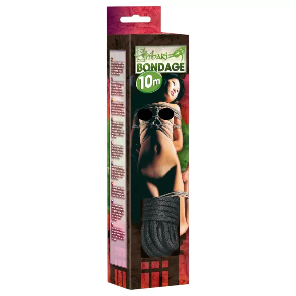 Shibari - kinni sidumise köis - 10m - must