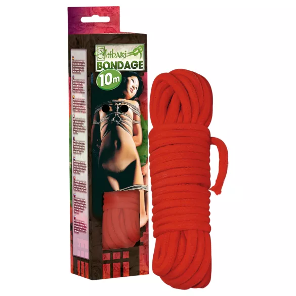 Shibari Rope - sidumisköis (10 m, punane)