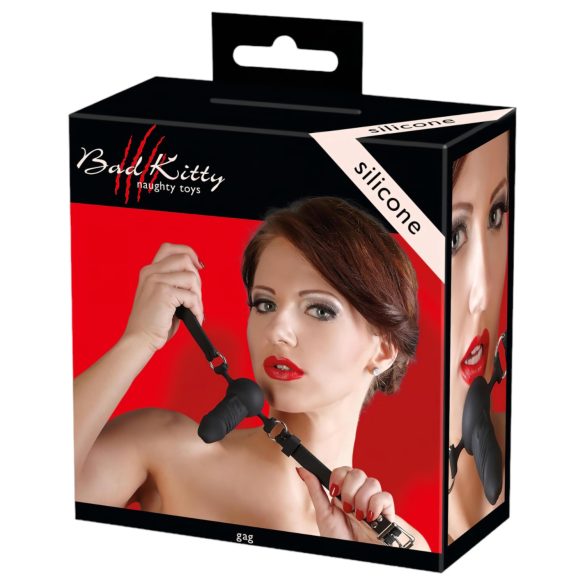 Bad Kitty - silikoonist suu gag väike dildo (must)
