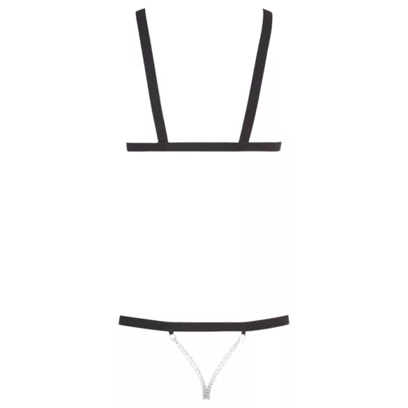 Bad Kitty - naiste bondage kehaühend rihmadega - must (S-L)