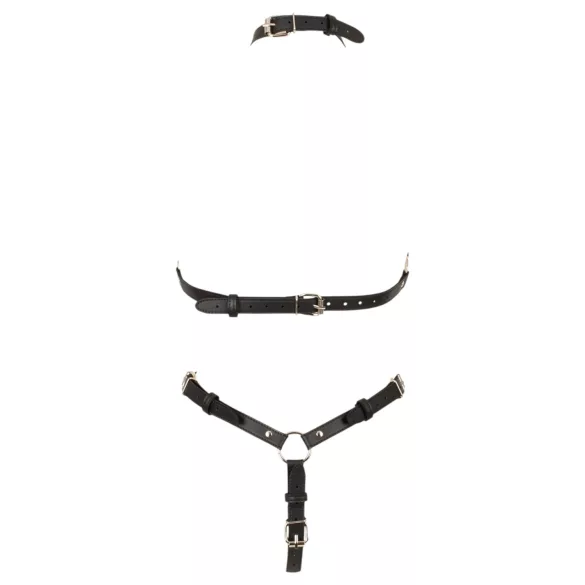 Bad Kitty - avatud rinnahoidjaga traksidega body (must) - S-L