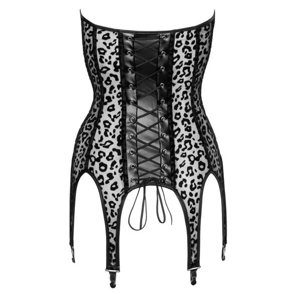 Noir - leopardimustriga sukahoidjaga pluus - must