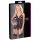 Cottelli - avatud pitsist pluus ja stringid - must - XL