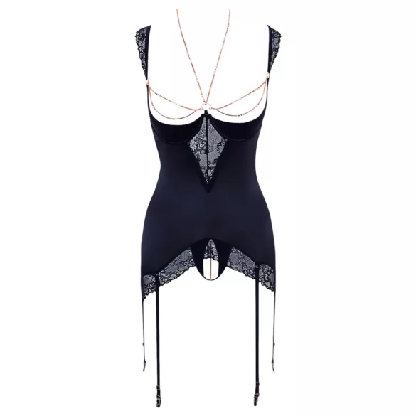 Abierta Fina - sädelev kettkide ja stringid (must) - 85B/L