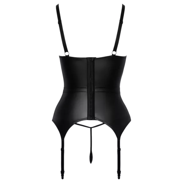 Abierta Fina - avatud rinnahoidja sukahoidjaga - must - M