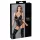 Cottelli Bondage - läikiv keha bondage-käeraudadega - must - XL