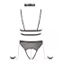 Cottelli Bondage - rihmadega avatud body kettidega - must - L