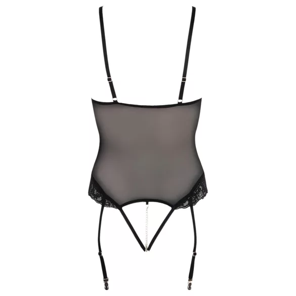 Cottelli Bondage - kehavöö ja käeraudadega keha bondage pesu - must - XL