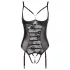 Abierta Fina - avatud pitsist kehakate rihmadega - must - 85B/L