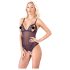 Cottelli - pitsiline ja pärlitega avatud body (must) - XL
