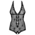 Obsessive Fiorenta - avatud pitsist bodi pärlitega must - L/XL