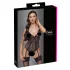 Cottelli - avatud pitsist body sukahoidjaga must - M